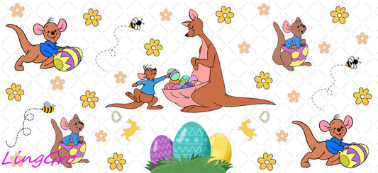 Easter 16oz UV DTF TRANSFER Libbey Glass Can Cup Wrap KA-4124