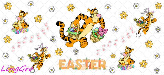 Easter 16oz UV DTF TRANSFER Libbey Glass Can Cup Wrap KA-4128