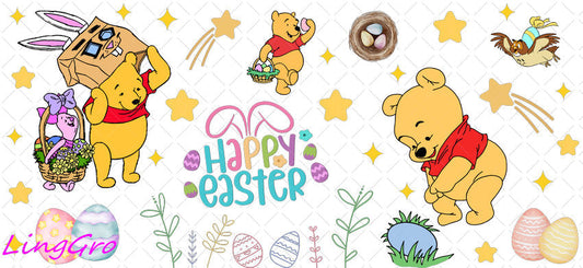 Easter 16oz UV DTF TRANSFER Libbey Glass Can Cup Wrap KA-4130