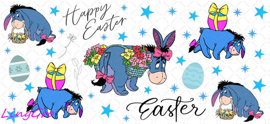 Easter 16oz UV DTF TRANSFER Libbey Glass Can Cup Wrap KA-4131