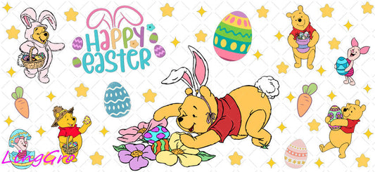 Easter 16oz UV DTF TRANSFER Libbey Glass Can Cup Wrap KA-4132