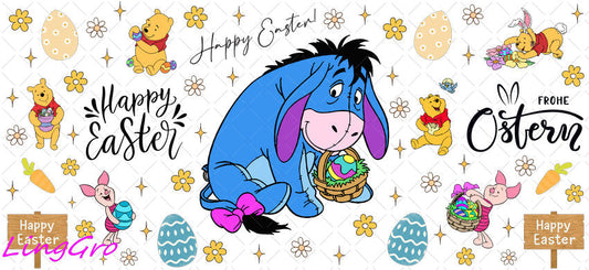 Easter 16oz UV DTF TRANSFER Libbey Glass Can Cup Wrap KA-4134