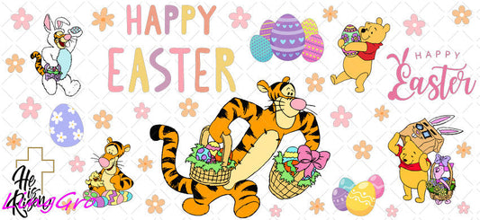 Easter 16oz UV DTF TRANSFER Libbey Glass Can Cup Wrap KA-4136