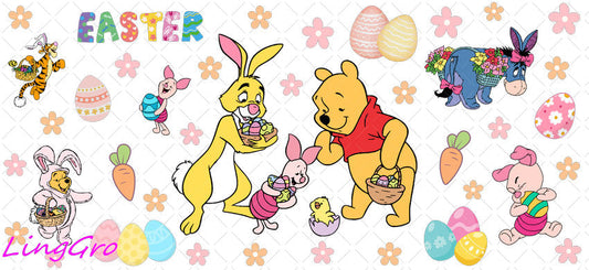 Easter 16oz UV DTF TRANSFER Libbey Glass Can Cup Wrap KA-4137