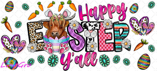 Easter 16oz UV DTF TRANSFER Libbey Glass Can Cup Wrap-KA-4154