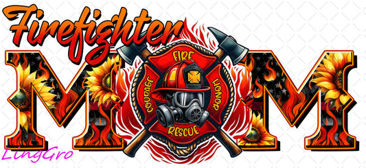 Firefighter 16oz UV DTF TRANSFER Libbey Glass Can Cup Wrap KA-4163