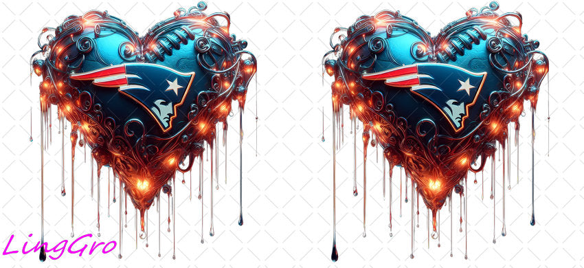 NFL 16oz UV DTF TRANSFER Libbey Glass Can Cup Wrap KA-4172