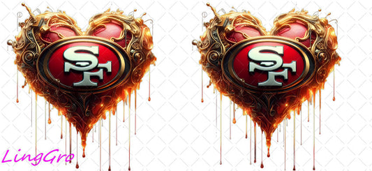 NFL 16oz UV DTF TRANSFER Libbey Glass Can Cup Wrap KA-4174