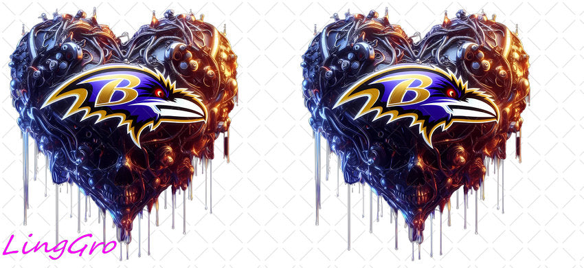 NFL 16oz UV DTF TRANSFER Libbey Glass Can Cup Wrap KA-4186