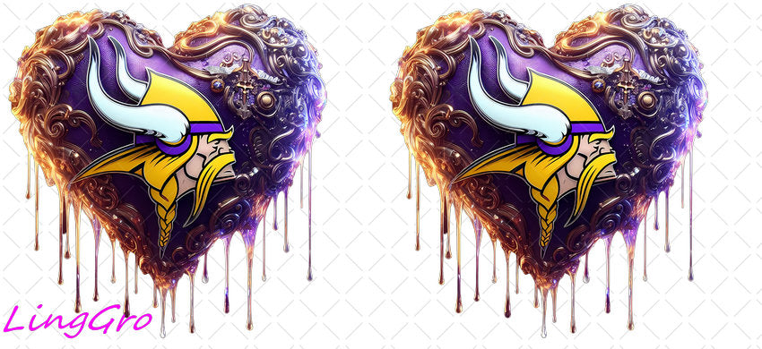 NFL 16oz UV DTF TRANSFER Libbey Glass Can Cup Wrap KA-4197