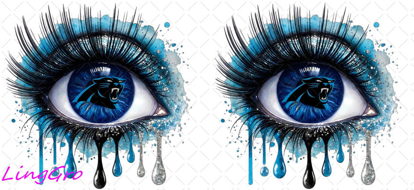 NFL Eye 16oz UV DTF TRANSFER Libbey Glass Can Cup Wrap KA-4205