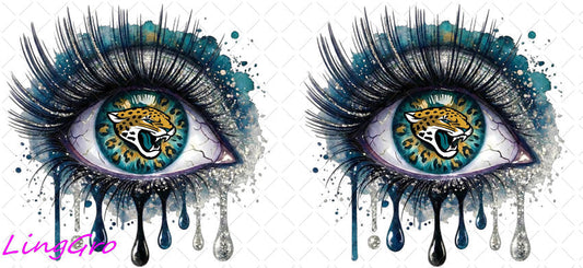 NFL Eye 16oz UV DTF TRANSFER Libbey Glass Can Cup Wrap KA-4206