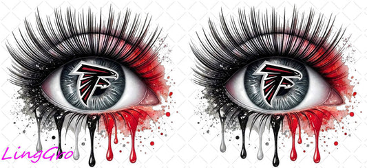 NFL Eye 16oz UV DTF TRANSFER Libbey Glass Can Cup Wrap KA-4207