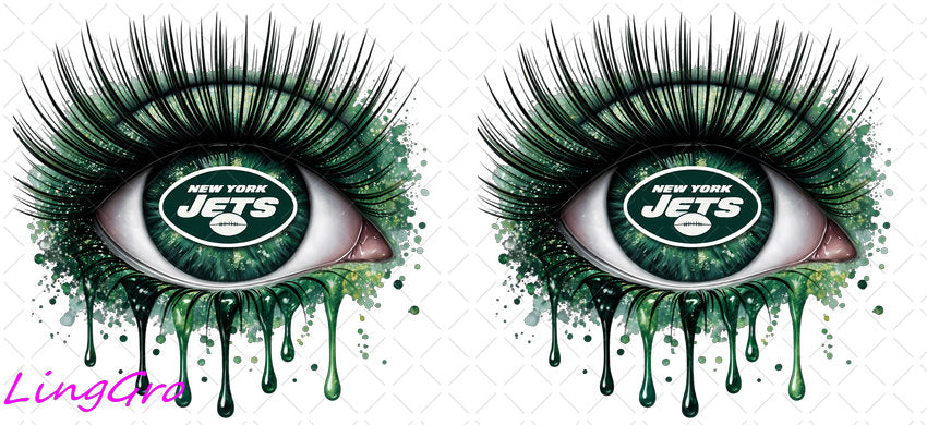 NFL Eye 16oz UV DTF TRANSFER Libbey Glass Can Cup Wrap KA-4208