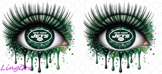 NFL Eye 16oz UV DTF TRANSFER Libbey Glass Can Cup Wrap KA-4208