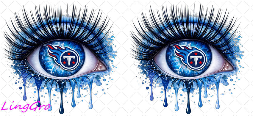 NFL Eye 16oz UV DTF TRANSFER Libbey Glass Can Cup Wrap KA-4209