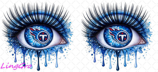 NFL Eye 16oz UV DTF TRANSFER Libbey Glass Can Cup Wrap KA-4209