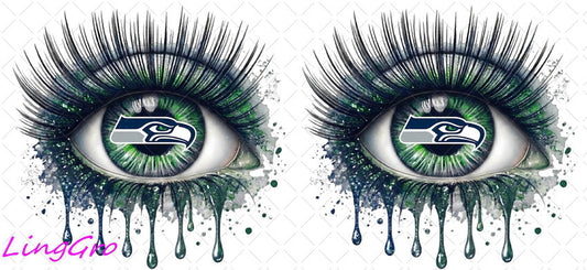 NFL Eye 16oz UV DTF TRANSFER Libbey Glass Can Cup Wrap KA-4210