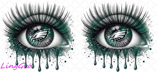 NFL Eye 16oz UV DTF TRANSFER Libbey Glass Can Cup Wrap KA-4211