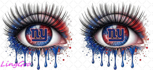 NFL Eye 16oz UV DTF TRANSFER Libbey Glass Can Cup Wrap KA-4212