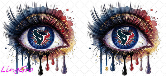 NFL Eye 16oz UV DTF TRANSFER Libbey Glass Can Cup Wrap KA-4214