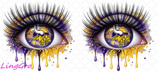 NFL Eye 16oz UV DTF TRANSFER Libbey Glass Can Cup Wrap KA-4217