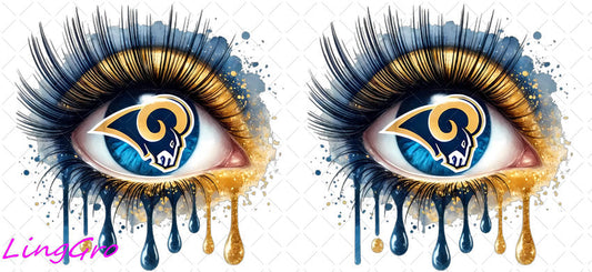 NFL Eye 16oz UV DTF TRANSFER Libbey Glass Can Cup Wrap KA-4218