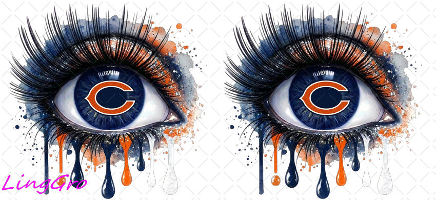 NFL Eye 16oz UV DTF TRANSFER Libbey Glass Can Cup Wrap KA-4220