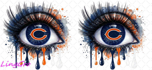 NFL Eye 16oz UV DTF TRANSFER Libbey Glass Can Cup Wrap KA-4220