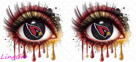 NFL Eye 16oz UV DTF TRANSFER Libbey Glass Can Cup Wrap KA-4221