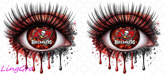 NFL Eye 16oz UV DTF TRANSFER Libbey Glass Can Cup Wrap KA-4222