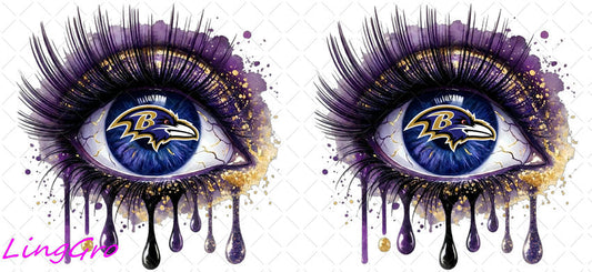 NFL Eye 16oz UV DTF TRANSFER Libbey Glass Can Cup Wrap KA-4223