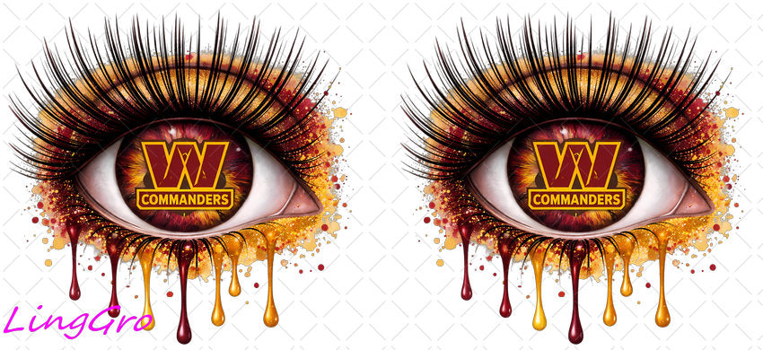 NFL Eye 16oz UV DTF TRANSFER Libbey Glass Can Cup Wrap KA-4224