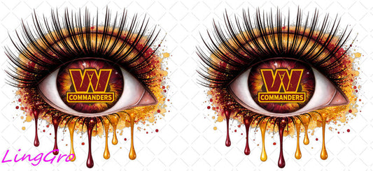 NFL Eye 16oz UV DTF TRANSFER Libbey Glass Can Cup Wrap KA-4224