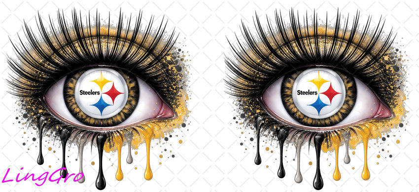 NFL Eye 16oz UV DTF TRANSFER Libbey Glass Can Cup Wrap KA-4225