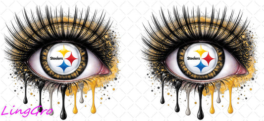 NFL Eye 16oz UV DTF TRANSFER Libbey Glass Can Cup Wrap KA-4225