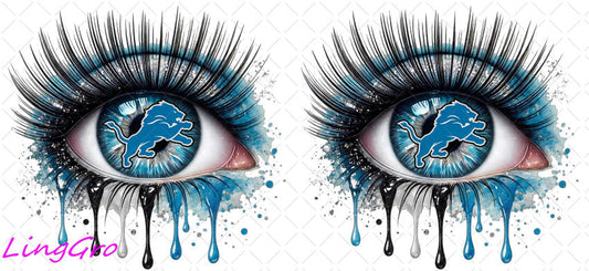 NFL Eye 16oz UV DTF TRANSFER Libbey Glass Can Cup Wrap KA-4226