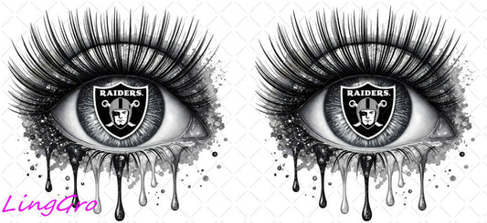 NFL Eye 16oz UV DTF TRANSFER Libbey Glass Can Cup Wrap KA-4227