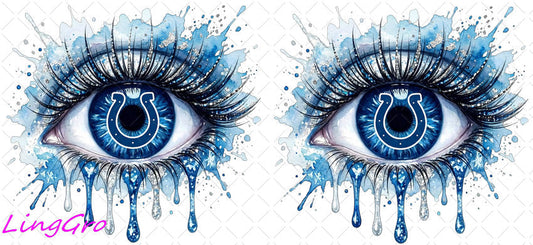 NFL Eye 16oz UV DTF TRANSFER Libbey Glass Can Cup Wrap KA-4229