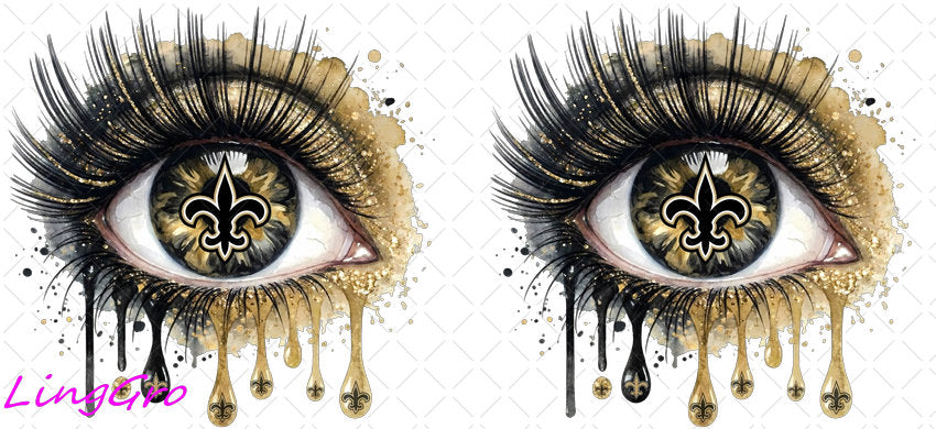 NFL Eye 16oz UV DTF TRANSFER Libbey Glass Can Cup Wrap KA-4230