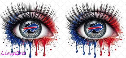 NFL Eye 16oz UV DTF TRANSFER Libbey Glass Can Cup Wrap KA-4232