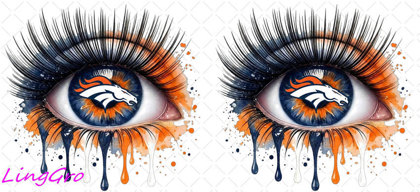 NFL Eye 16oz UV DTF TRANSFER Libbey Glass Can Cup Wrap KA-4233