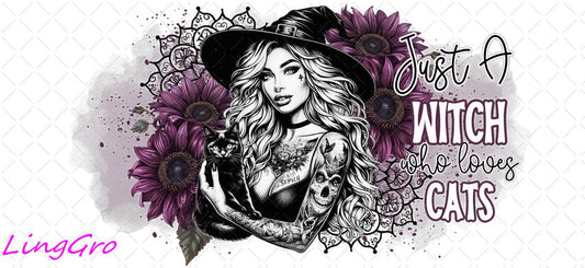 Badass Tattoo Girl 16oz UV DTF TRANSFER Libbey Glass Can Cup Wrap-KA-445