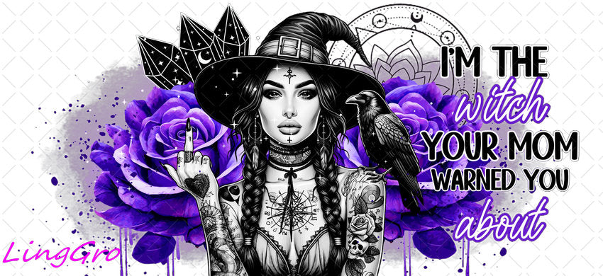 Badass Tattoo Girl 16oz UV DTF TRANSFER Libbey Glass Can Cup Wrap-KA-446