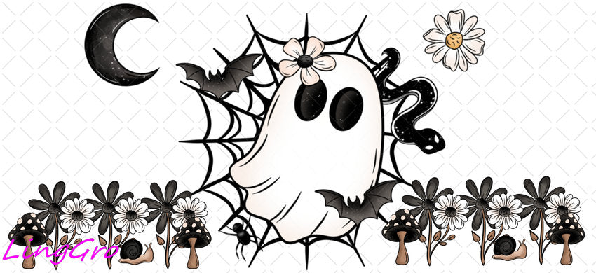 Halloween 16oz UV DTF TRANSFER Libbey Glass Can Cup Wrap-KA 930