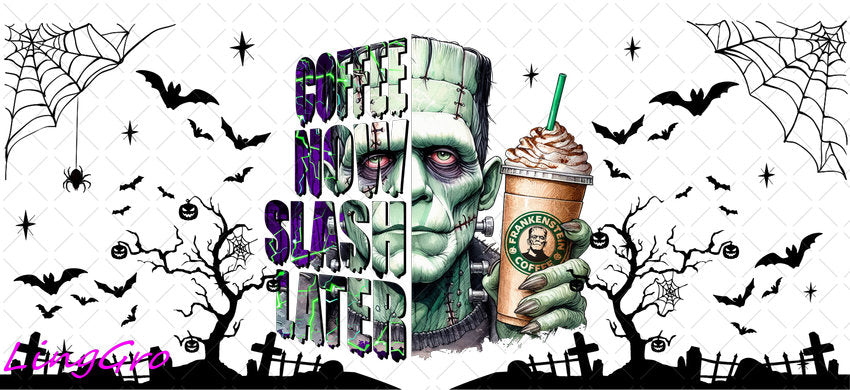 Halloween 16oz UV DTF TRANSFER Libbey Glass Can Cup Wrap-KA 991