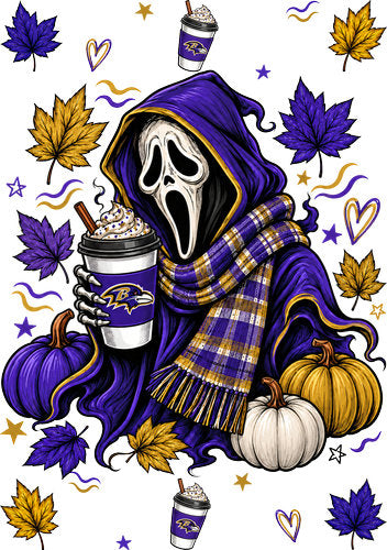 Halloween Football UV DTF Wrap for A5 Notebook KB-13