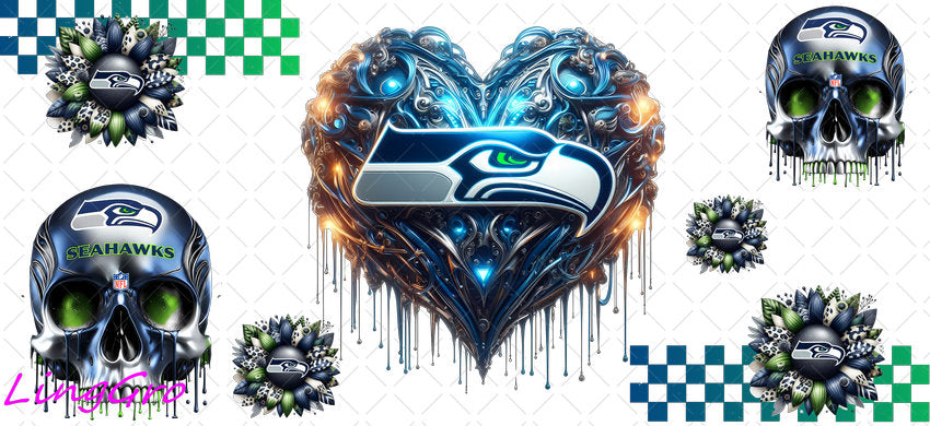 UV DTF Cup Wrap Transfer NEL Football Theme Waterproof Decal