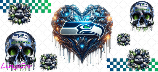 UV DTF Cup Wrap Transfer NEL Football Theme Waterproof Decal