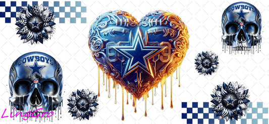 UV DTF Cup Wrap Transfer NEL Football Theme Waterproof Decal